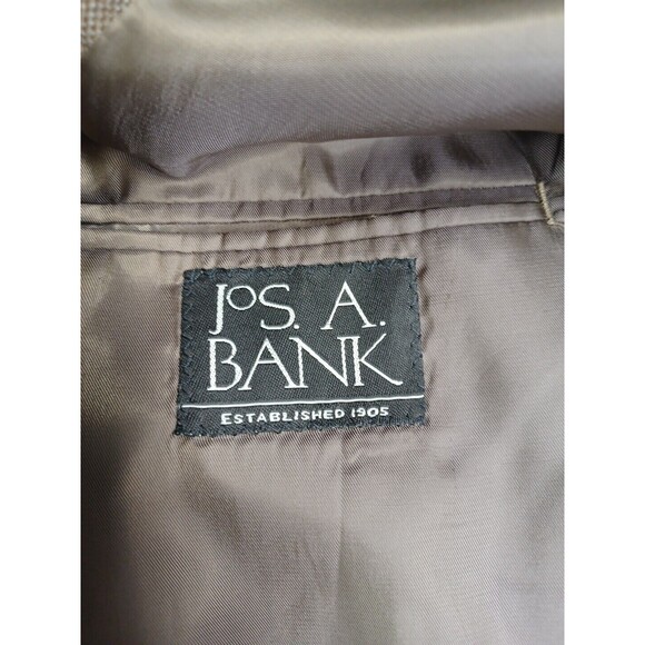 Jos A Bank Mens Sz 46L Gray Wool/Rayon Sport Coat Blazer Jacket Brown - Picture 6 of 9